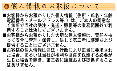 個人情報について