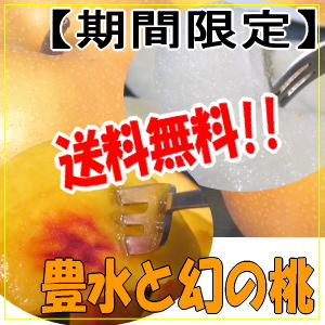 【送料無料】幻の稀少桃と豊水の夢のセット