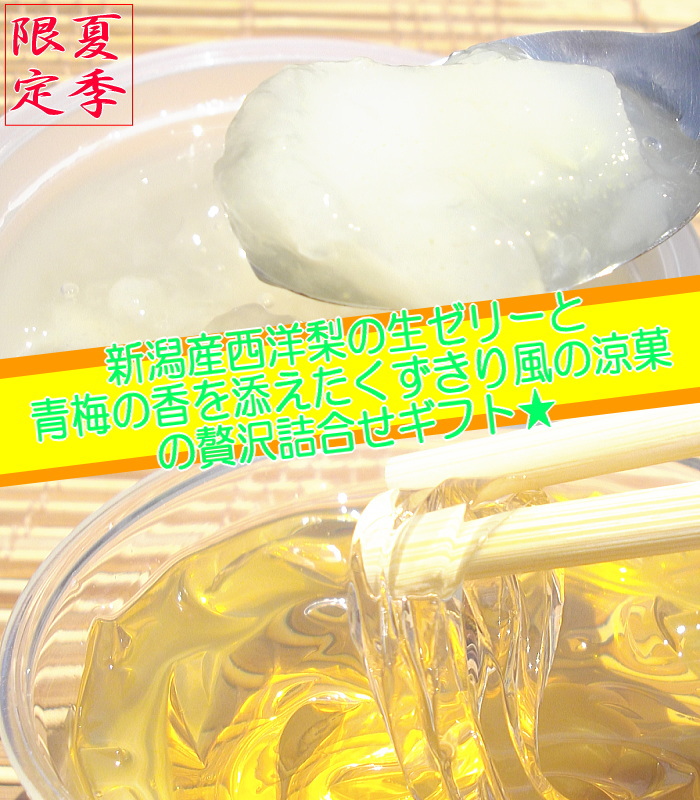 夏季限定 流れ梅 レクチェ ゼリー の 詰合せ